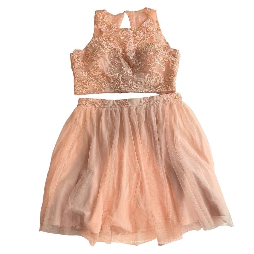 As You Wish Peach 2 Piece Dress Size 13